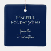 PEACE in veel talen, aangepaste versiering Keramisch Ornament (Achterkant)