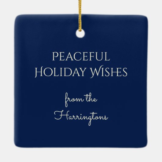 PEACE in veel talen, aangepaste versiering Keramisch Ornament (Achterkant)