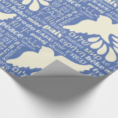 PEACE in veel talen die papier verpakken (Hoek)