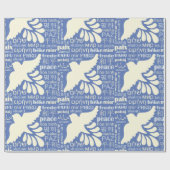 PEACE in veel talen die papier verpakken (Vlak)