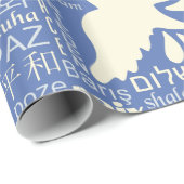 PEACE in veel talen die papier verpakken (Rol Hoek)