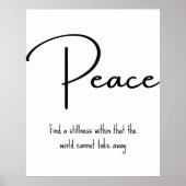 Peace Inspirational Quote Wall Print (Voorkant)