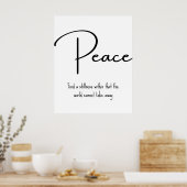 Peace Inspirational Quote Wall Print (Keuken)
