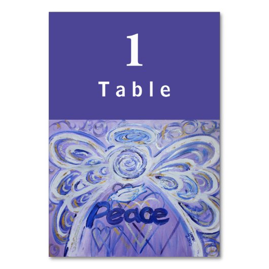 Peace Inspirerend Word Angel - aangepaste tabelkaa Kaart (Voorkant)