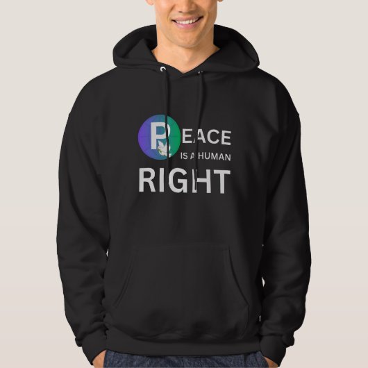 Peace Is a Human Right | Dove and Earth Symbol Hoodie (Voorkant)