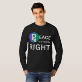 Peace Is a Human Right | Dove and Earth Symbol T-shirt (Voorkant volledig)