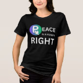 Peace Is a Human Right | Dove and Earth Symbol Tri-Blend Shirt (Voorkant)