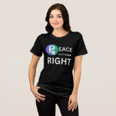 Peace Is a Human Right | Dove and Earth Symbol Tri-Blend Shirt (Voorkant volledig)
