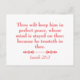  Peace Isaiah 26:3 Christian Scripture Briefkaart