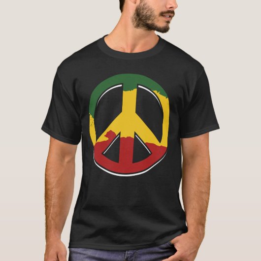 Peace Jamaica Love Rasta Reggae T-shirt (Voorkant)