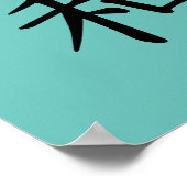 Peace Japans kalligrafiesymbool Poster (Hoek)