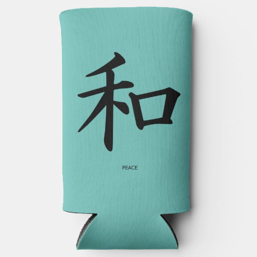 Peace Japans kalligrafiesymbool Seltzer Blikjeskoeler (Voorkant)