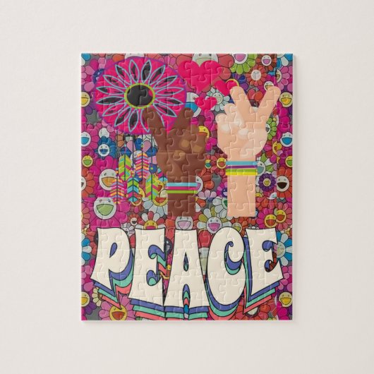 Peace Jigzaag Puzzle Legpuzzel (Verticaal)