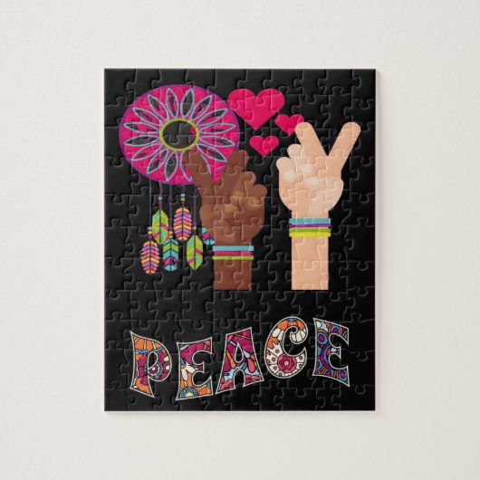 Peace Jigzaag Puzzle Legpuzzel (Verticaal)