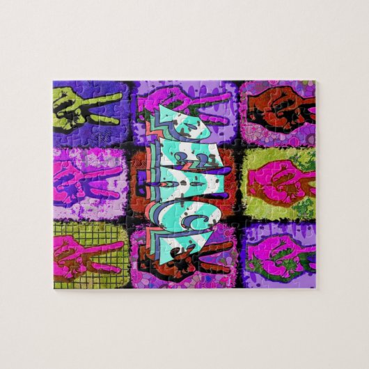 Peace Jigzaag Puzzle Legpuzzel (Horizontaal)