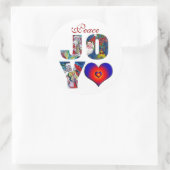 PEACE JOVE LIVE MUSICAL SANTA XMAS PARTY CLASSI RONDE STICKER (Tas)