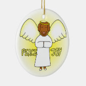 Peace Joy Angel Toller kerstversiering Keramisch Ornament (Rechts)