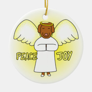 Peace Joy Angel Toller kerstversiering Keramisch Ornament