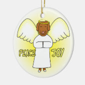 Peace Joy Angel Toller kerstversiering Keramisch Ornament (Links)