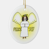 Peace Joy Angel Treeing Walker Coonhound Kerstmis Keramisch Ornament (Rechts)