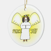 Peace Joy Angel Treeing Walker Coonhound Kerstmis Keramisch Ornament (Links)