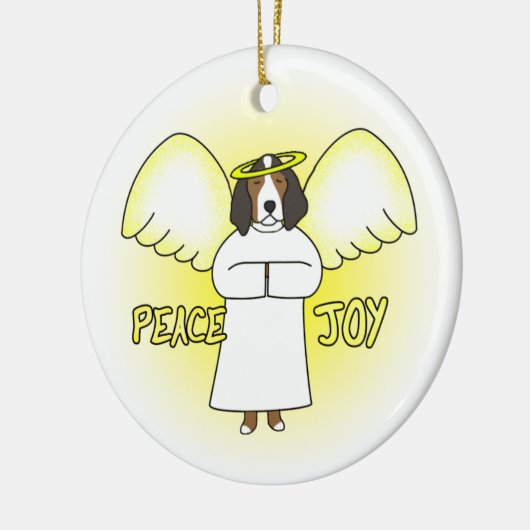 Peace Joy Angel Treeing Walker Coonhound Kerstmis Keramisch Ornament (Links)