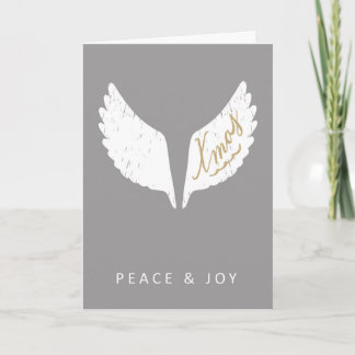 peace & joy angel wings xmas card feestdagen kaart