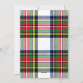 Peace & Joy Bright Tartan Plaid Familie Kerstmis Feestdagenkaart (Achterkant)