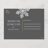 Peace Joy Cheer Silver Sneeuwvlok Vakantie Foto Feestdagenkaart (Achterkant)