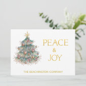 *~* PEACE JOY Corporate kerstboom Eenvoudige kaart (Staand voorkant)