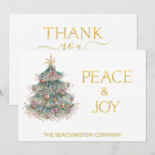 *~* PEACE JOY Corporate kerstboom Eenvoudige kaart (Voorkant / Achterkant)