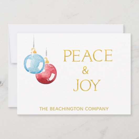 *~* PEACE JOY Corporate Ornament AP16 Holiday Card (Voorkant)