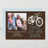 Peace-, Joy- en Santa Cruisekaart Feestdagenkaart (Voorkant / Achterkant)