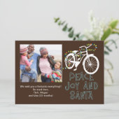 Peace-, Joy- en Santa Cruisekaart Feestdagenkaart (Staand voorkant)