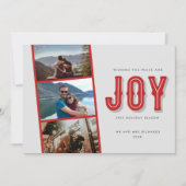 Peace Joy Foto Pas getrouwd met kerstmis Feestdagenkaart (Voorkant)