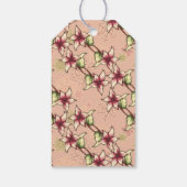 Peace & Joy, Gold Glitter Roze Groen Gepersonalise Cadeaulabel (Achterkant)