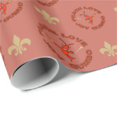 Peace Joy Gumbo Cajun Kerstmis Cadeaupapier (Rol Hoek)