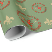 Peace Joy Gumbo Cajun Kerstmis Cadeaupapier (Rol Hoek)