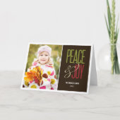 Peace & Joy Holiday-fotokaart Feestdagen Kaart (Voorkant)