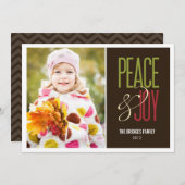 Peace & Joy Holiday-fotokaarten Feestdagenkaart (Voorkant / Achterkant)