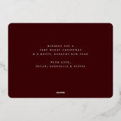 Peace Joy Hope 3 Foto Folie Feestdagenkaart (Achterkant)