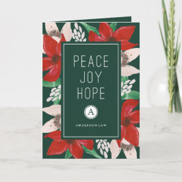 Peace Joy Hope Corporate Holiday Feestdagen Kaart