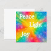 Peace Joy Light Feestdagenkaart (Voorkant / Achterkant)