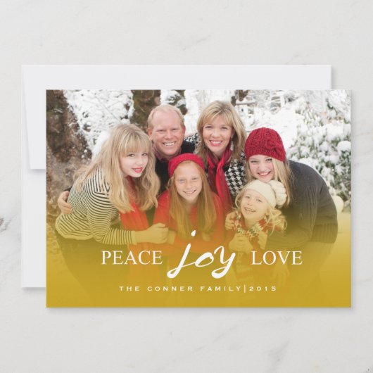 Peace Joy Love | FEESTDAGEN Feestdagenkaart (Voorkant)