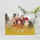 Peace Joy Love | FEESTDAGEN Feestdagenkaart (Staand voorkant)