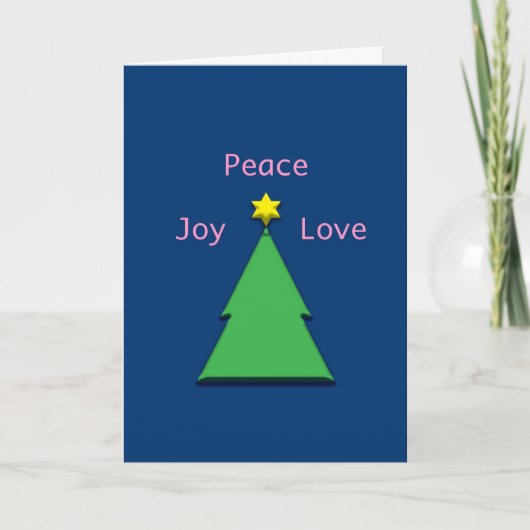 Peace Joy Love Interfaith Chrismukkah Feestdagen Kaart (Voorkant)
