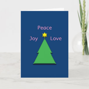 Peace Joy Love InterGeloof Chrismukkah Feestdagen Kaart