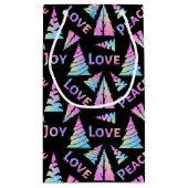 Peace Joy Love-kerstboom Klein Cadeauzakje (Achterkant)