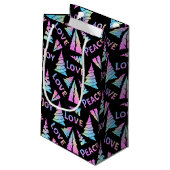 Peace Joy Love-kerstboom Klein Cadeauzakje (Achterkant Gekanteld)