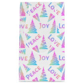 Peace Joy Love kerstboom Small Gift Bag Klein Cadeauzakje (Voorkant)